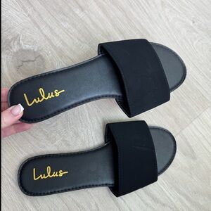Black Slide Sandals